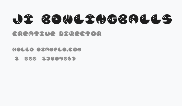 JI BowlingBalls Business Card