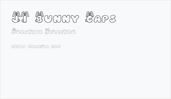 JI Bunny Caps Business Card