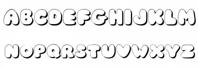 JI Chunky Caps Schriftart Kleinbuchstaben