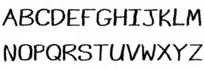 JI Color Crayons Schriftart Groß