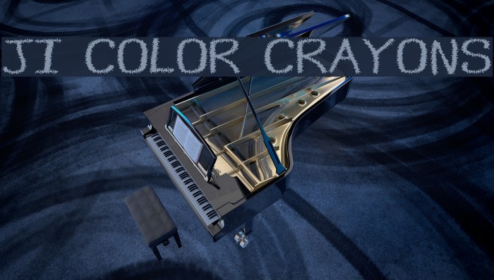 JI Color Crayons Font examples