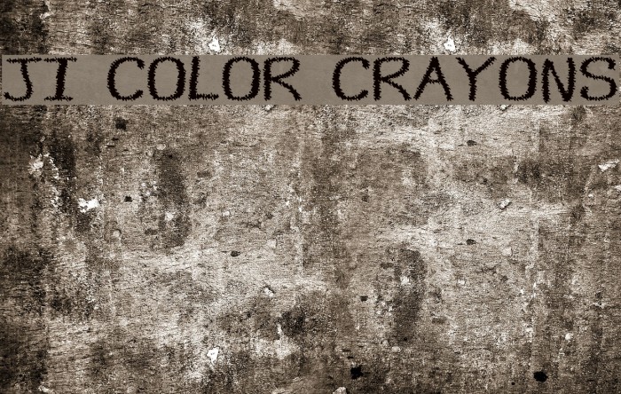 JI Color Crayons Font examples