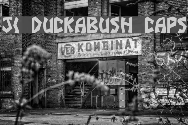 JI Duckabush Caps Font examples