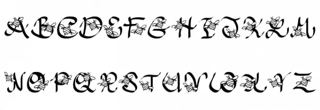 JI Honeybees Font UPPERCASE