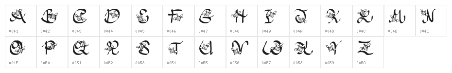 JI Honeybees Character Map