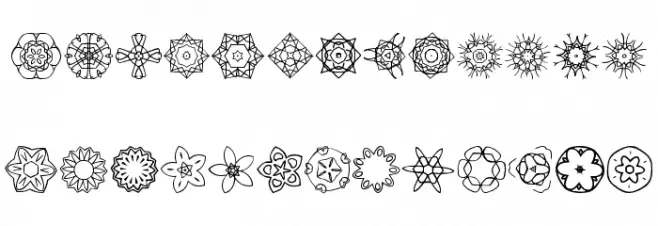JI Kaleidoscope Bats 2 Шрифта ВЕРХНИЙ