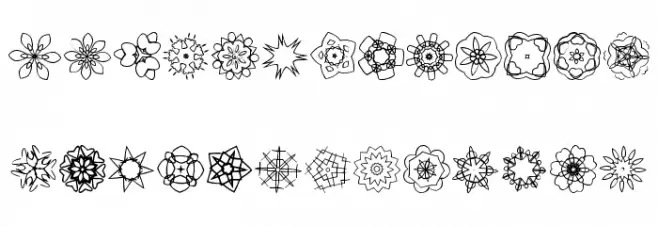 JI Kaleidoscope Bats 3 Шрифта ВЕРХНИЙ