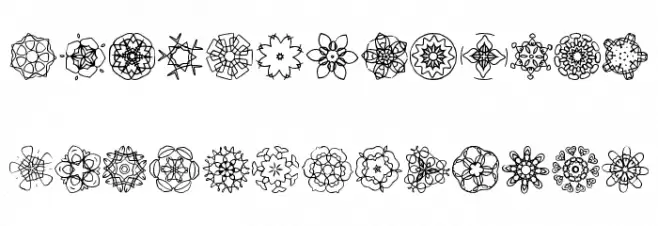 JI Kaleidoscope Bats 4 Polices MAJUSCULES