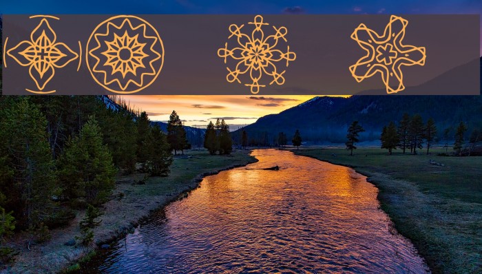 JI Kaleidoscope Bats 5 Font examples
