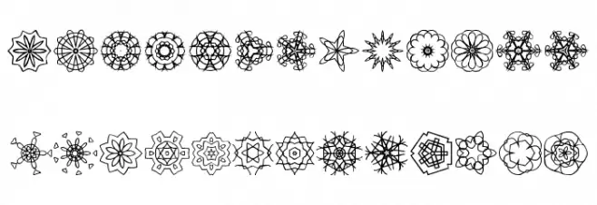 JI Kaleidoscope Bats 字体 大写