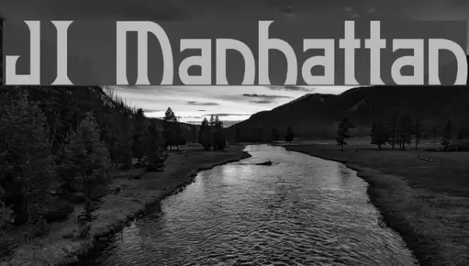 JI Manhattan Font examples