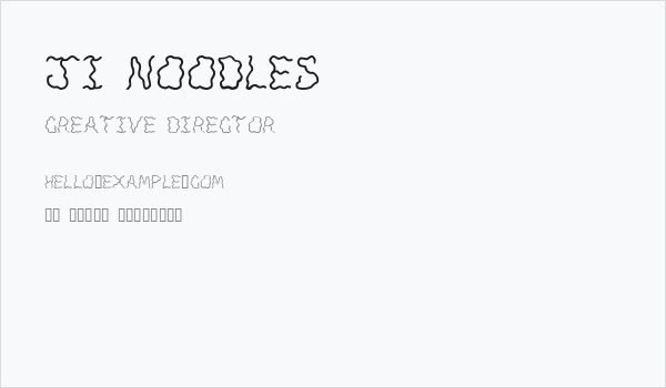 JI Noodles Business Card