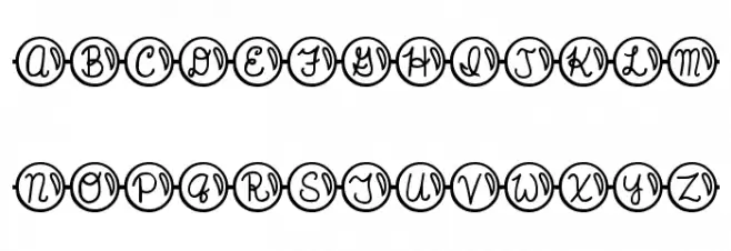 JI Pearl Necklace Font UPPERCASE