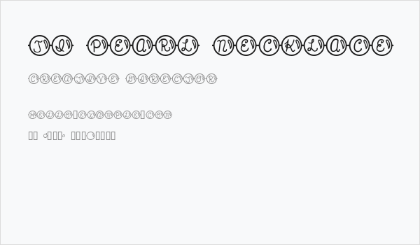 JI Pearl Necklace Business Card