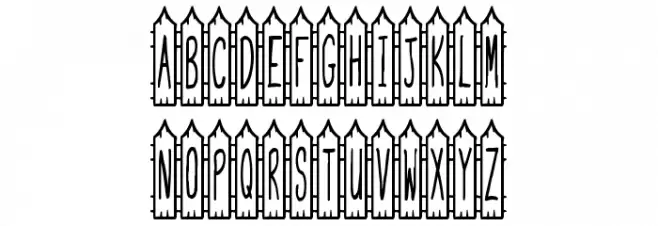 JI Picket Fence Polices MAJUSCULES