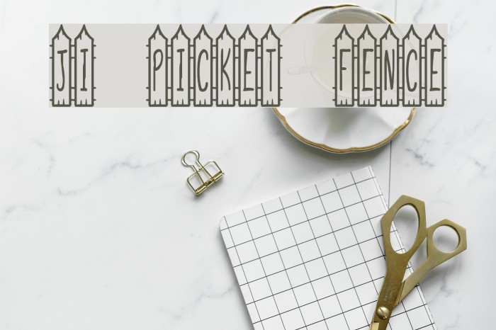 JI Picket Fence Font examples