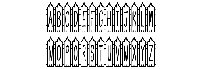JI Picket Fence Font LOWERCASE