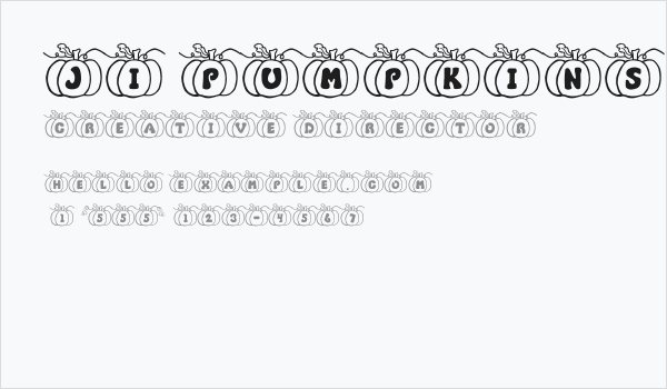 JI Pumpkins Business Card