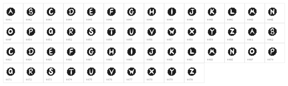 JI Sawblade Character Map
