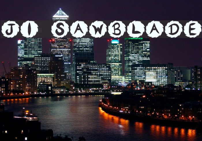 JI Sawblade Font examples
