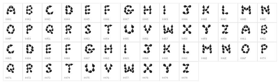 JI Seeds Character Map
