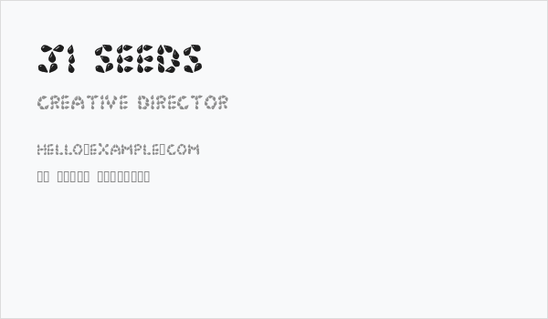 JI Seeds Business Card