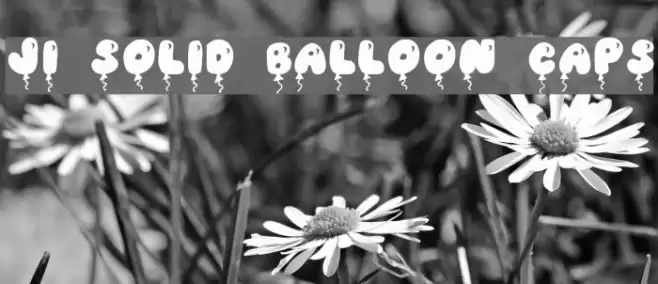 JI Solid Balloon Caps Font examples
