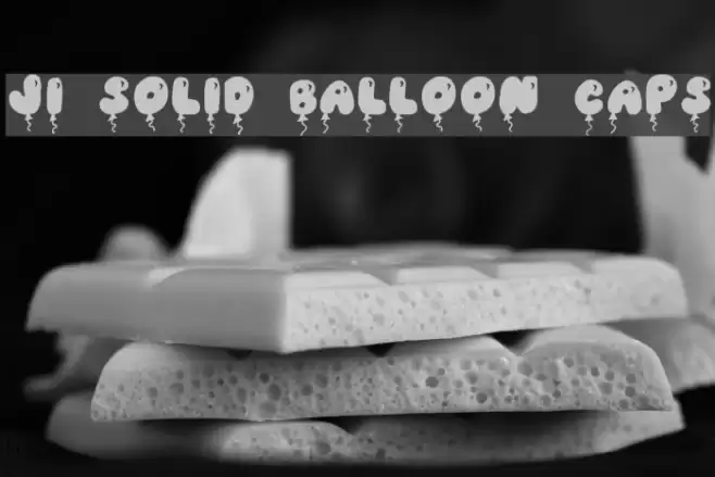 JI Solid Balloon Caps Font examples