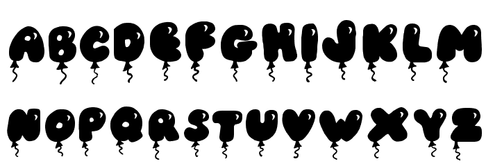JI Solid Balloon Caps Font LOWERCASE