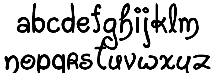 JI Starfish Font LOWERCASE