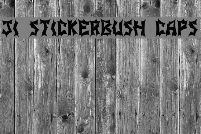 JI Stickerbush Caps Font examples