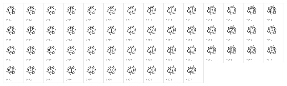 JI Sunflower Character Map