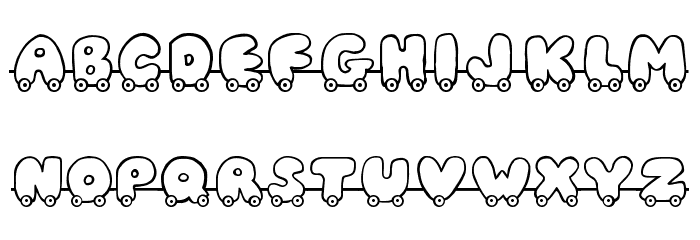 JI Toy Train Font LOWERCASE