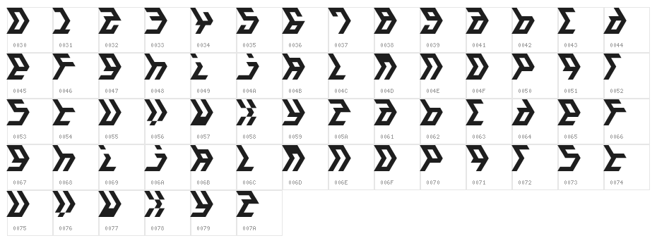 JIAmalgam Character Map
