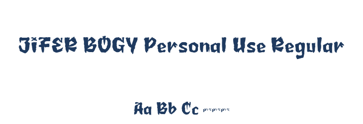 JIFER BOGY Personal Use Regular Font Preview