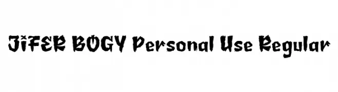 JIFER BOGY Personal Use Regular  Frei Schriftart Herunterladen