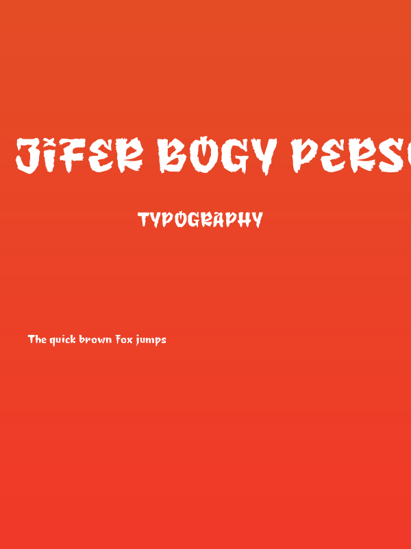 JIFER BOGY Personal Use Regular Poster