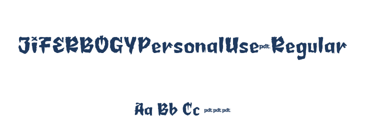JIFERBOGYPersonalUse-Regular Font Preview