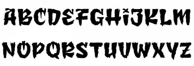 JIFERBOGYPersonalUse-Regular Caratteri MAIUSCOLE