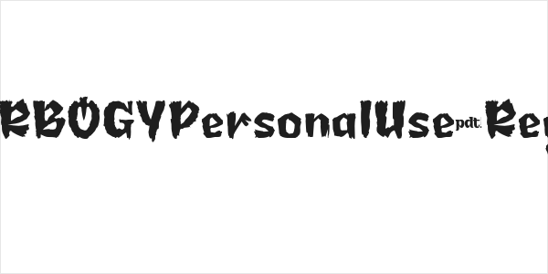 JIFERBOGYPersonalUse-Regular Logo