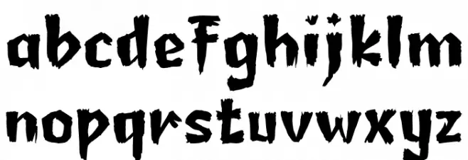 JIFERBOGYPersonalUse-Regular Caratteri MINUSCOLO