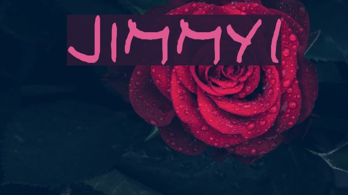 JIMMY1 Font examples