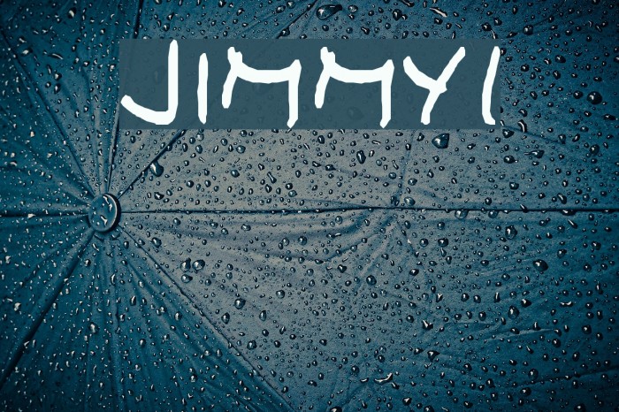 JIMMY1 Font examples