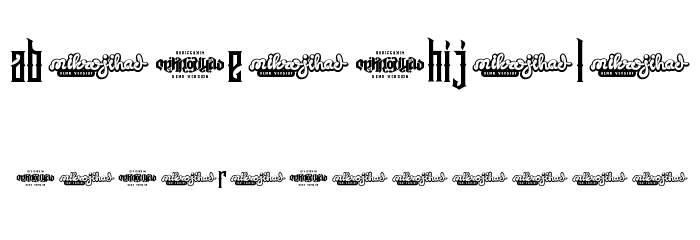 Jibriel Font LOWERCASE