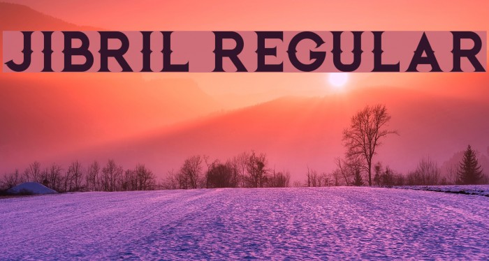 Jibril Regular Font examples