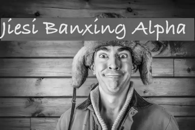 Jiesi Banxing Alpha Font examples