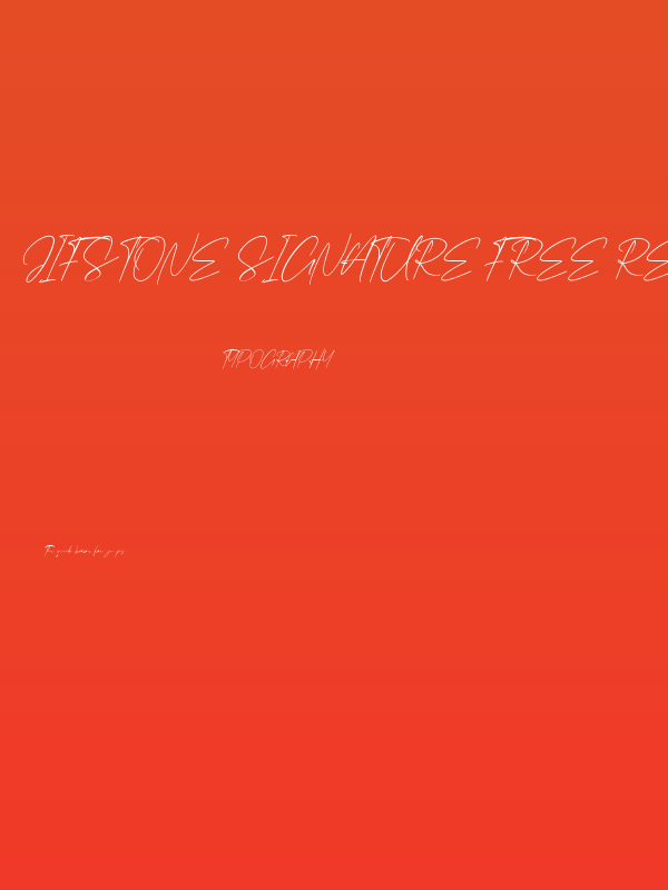 Jifstone Signature Free Regular Poster