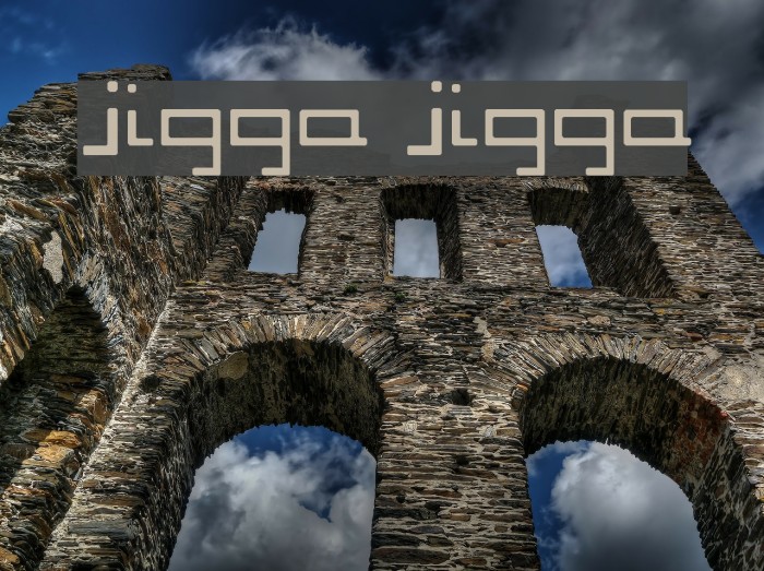 Jigga jigga Font examples