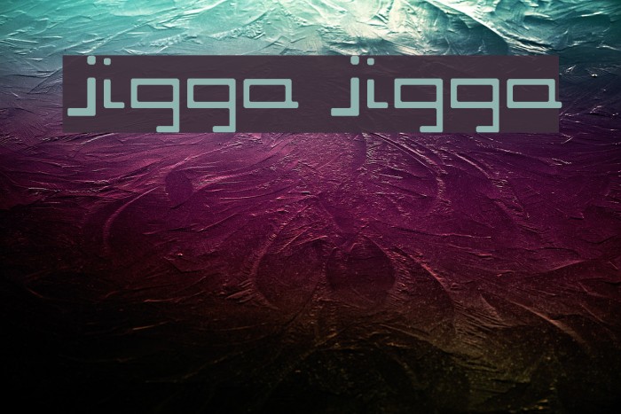 Jigga jigga Font examples