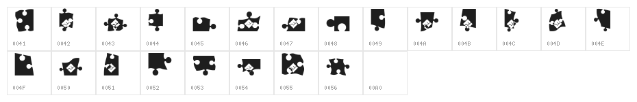 Jigsaw Puzzle Black Character Map